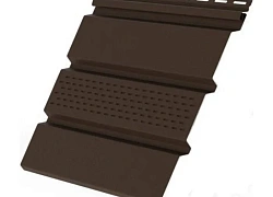 Софит с центральной перфорацией Стандарт Коричневый для сайдинга
